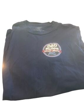 Navy  'Dad Rules Until Mom Gets Home' Graphic Tee great gift XL